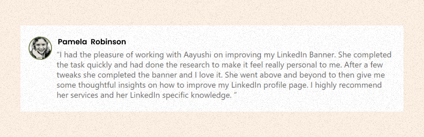 Client testimonial 1